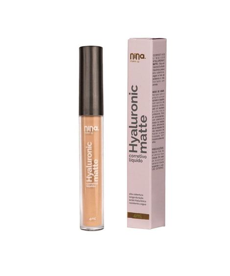 corretivo líquido nina makeup hyaluronic matte cor 3