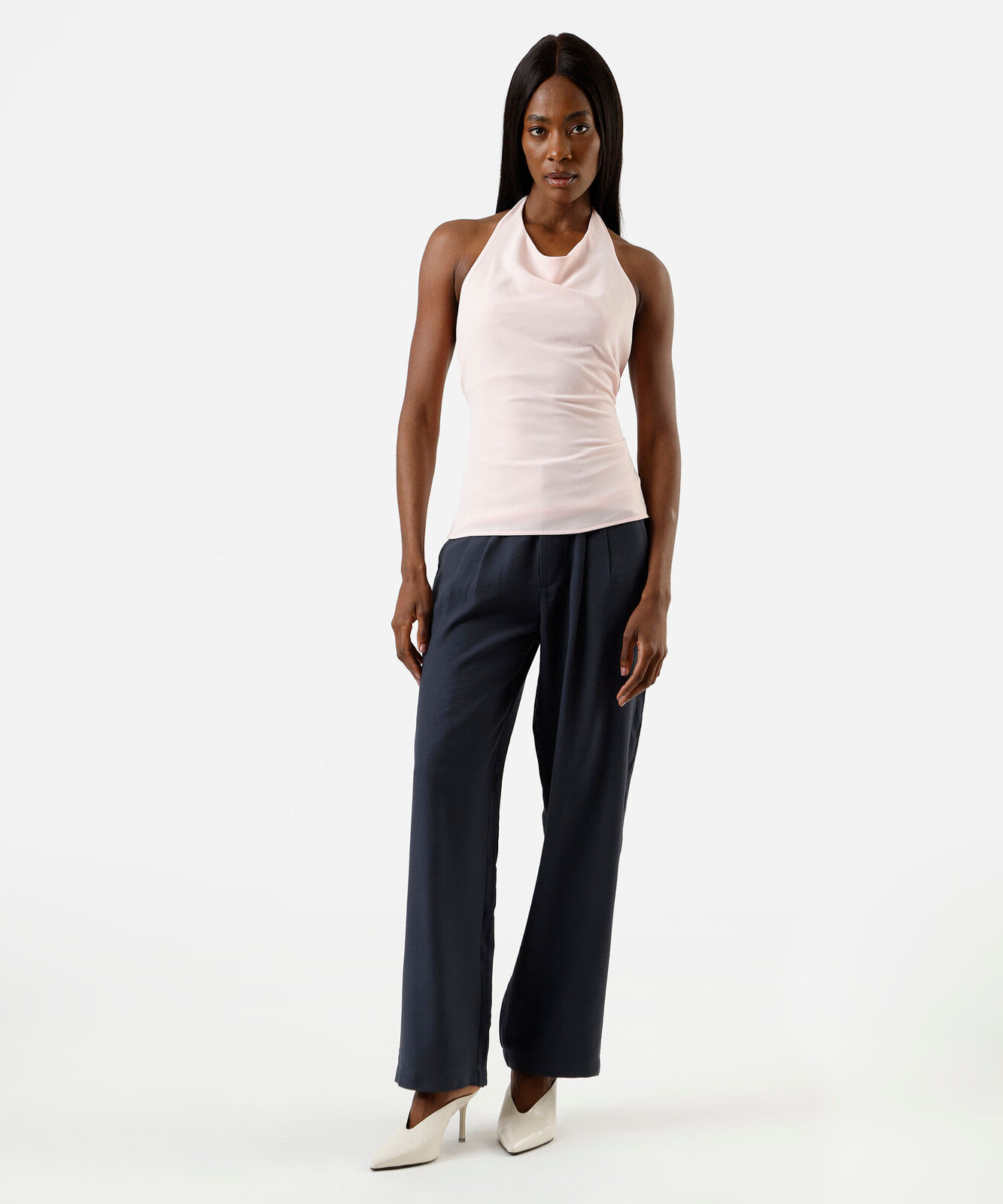 blusa frente única feminina com amarração rosa