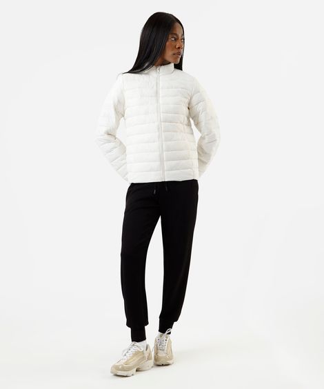 calça jogger feminina de moletinho preta