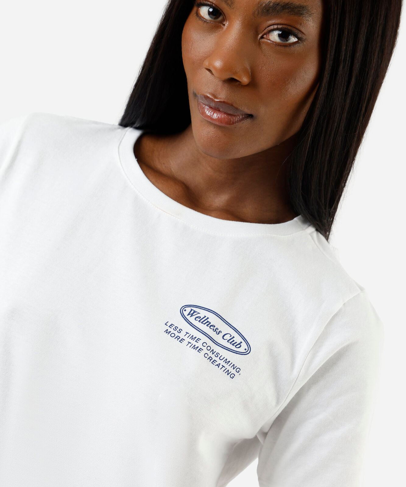 camiseta feminina de algodão estampada off white