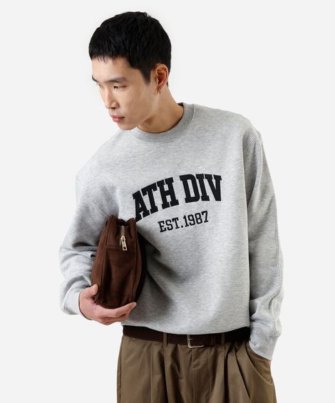 blusão oversized masculino de moletom bordado cinza