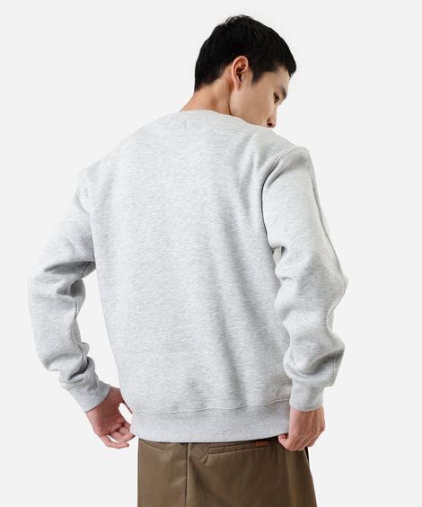 blusão oversized masculino de moletom bordado cinza