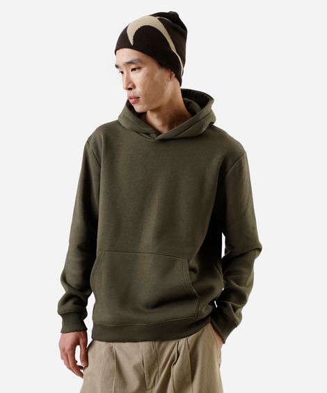 blusão masculino de moletom com capuz verde