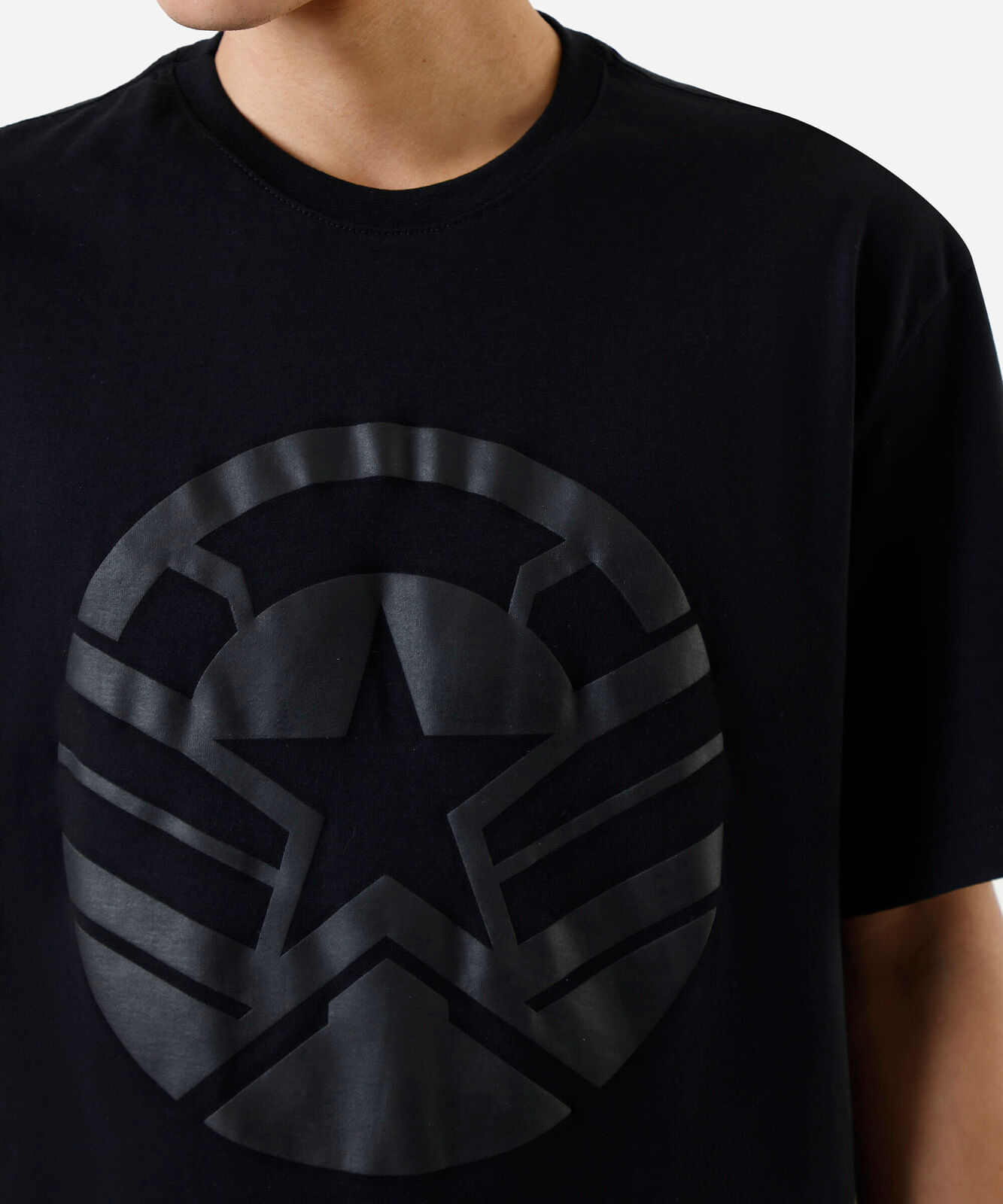 camiseta masculina de algodão capitão américa preta