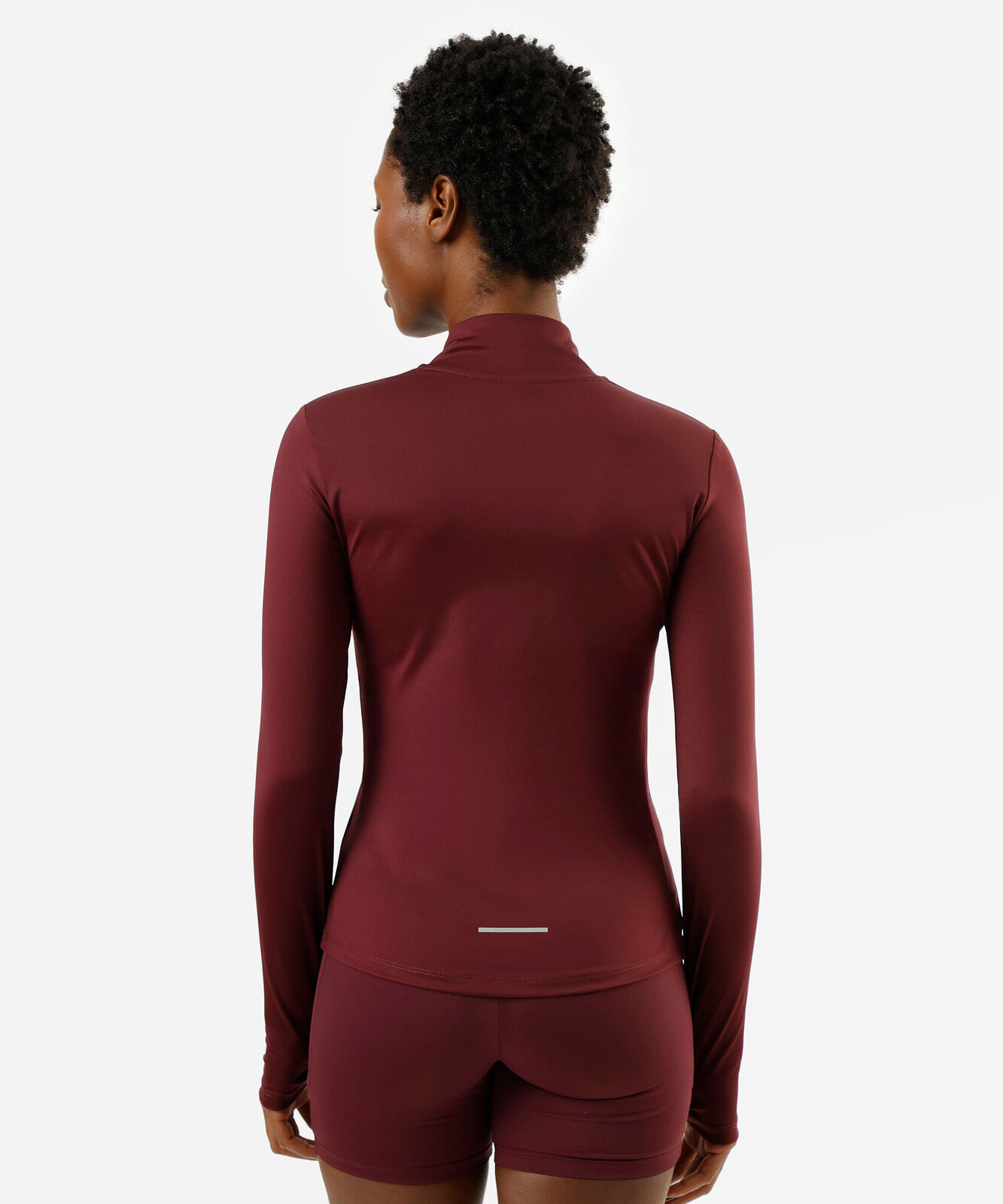 blusa esportiva feminina gola alta vinho