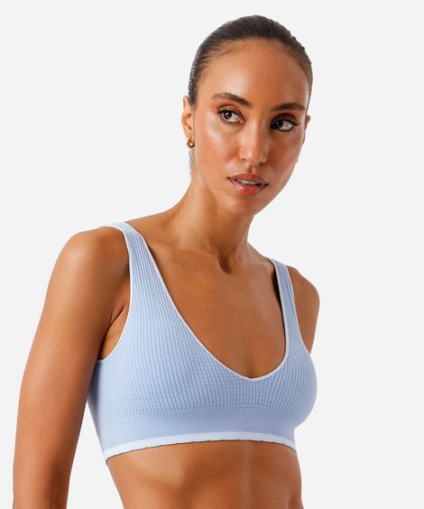 kit de 2 sutiãs tops femininos bicolor colorido