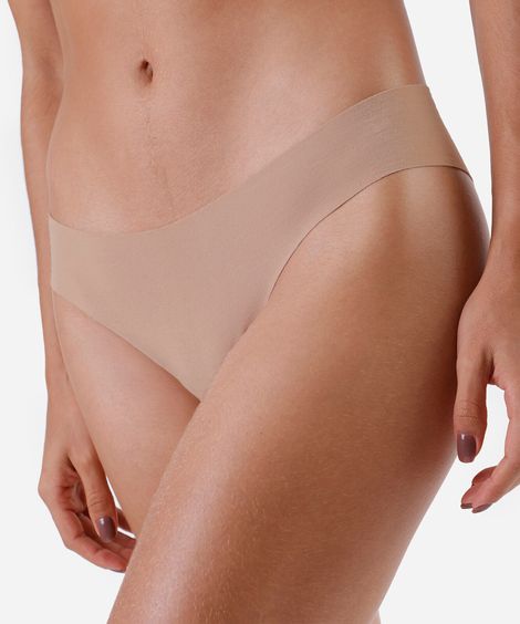 kit de 2 calcinhas biquíni feminina de algodão corte a fio colorido