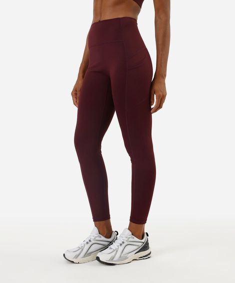 calça legging feminina esportiva ace com compressão vinho