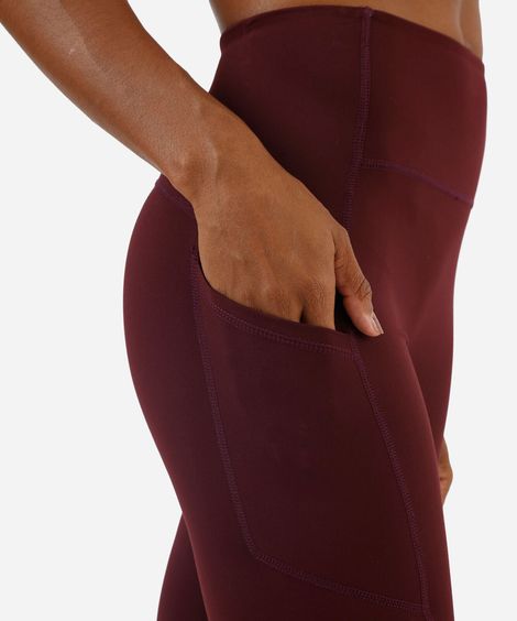 calça legging feminina esportiva ace com compressão vinho