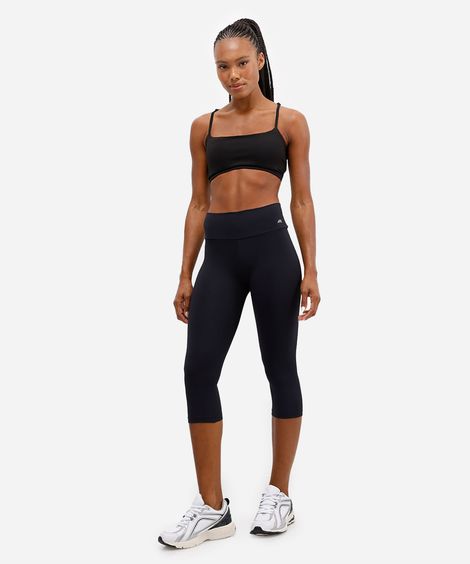 top feminino esportivo ace com bojos removíveis preto