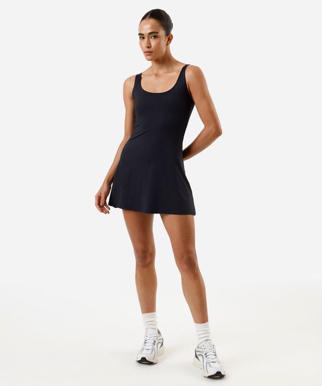 vestido curto feminino esportivo ace preto
