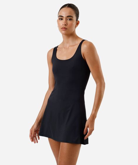 vestido curto feminino esportivo ace preto