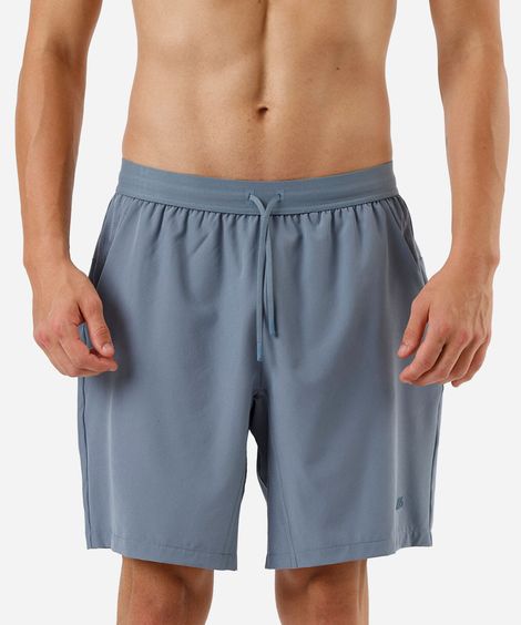 short masculino esportivo ace com recortes azul