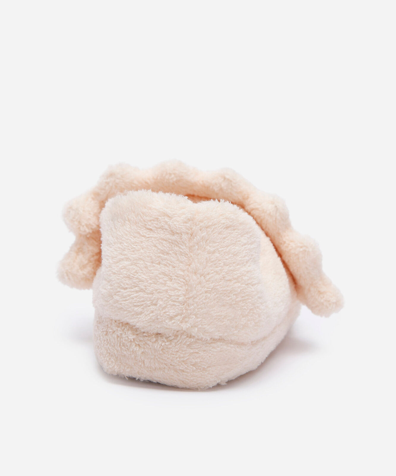 pantufa infantil de pelúcia dinossauro bege