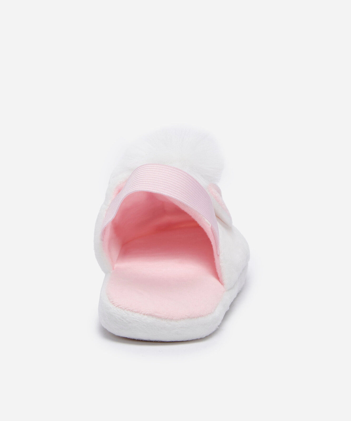 pantufa infantil de pelúcia com bordado gatinha marie branca