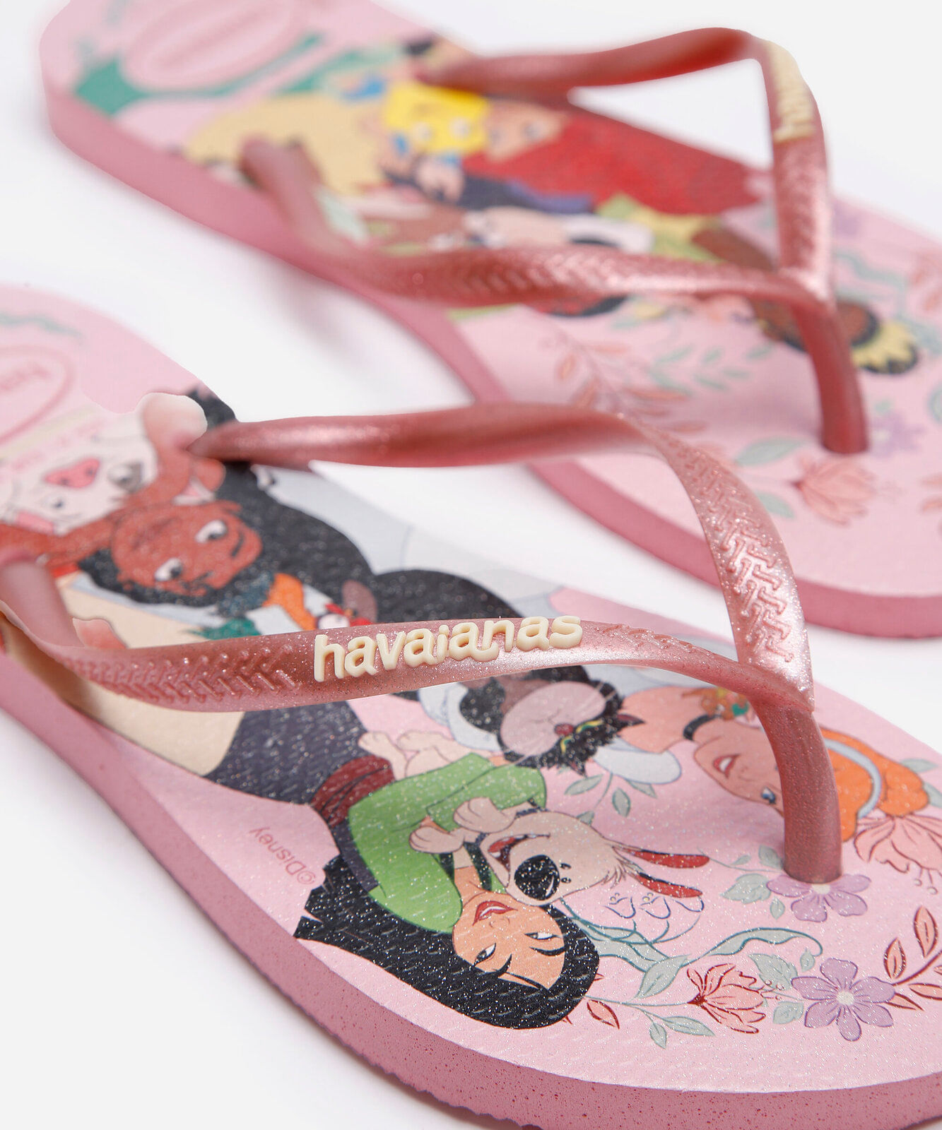 chinelo havaianas slim infantil princesas rosa