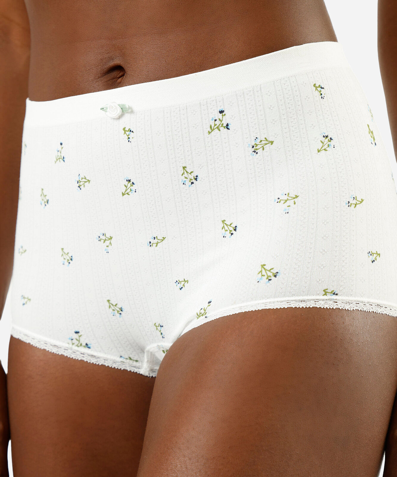 kit de 2 calcinhas boyshort de poliamida texturizada colorido
