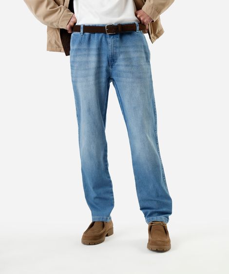 calça slim masculina jeans azul