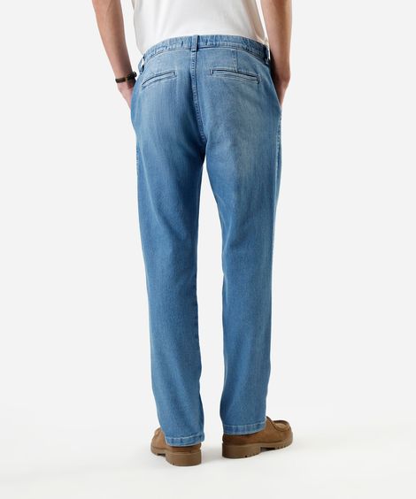 calça slim masculina jeans azul