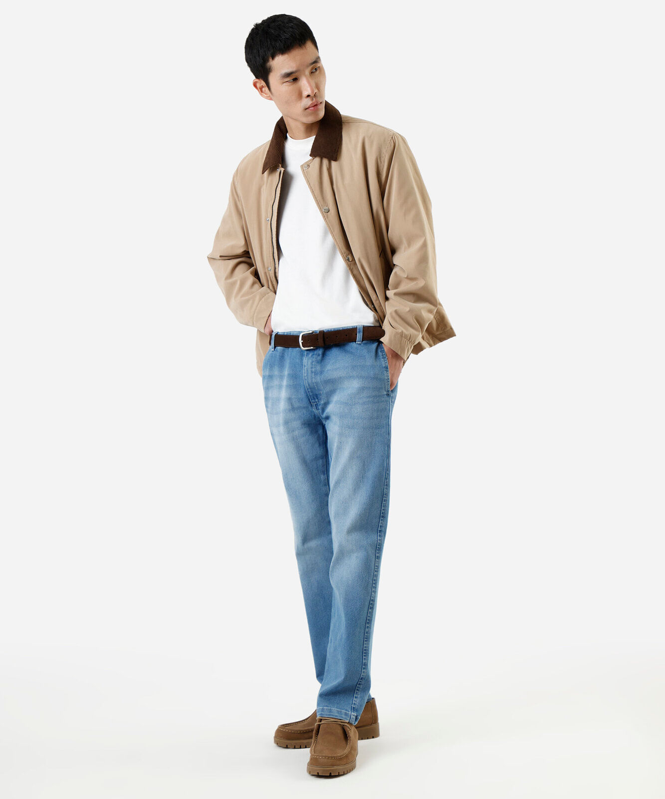 calça slim masculina jeans azul
