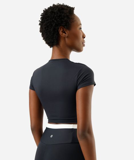 cropped feminino de poliamida esportivo ace preto