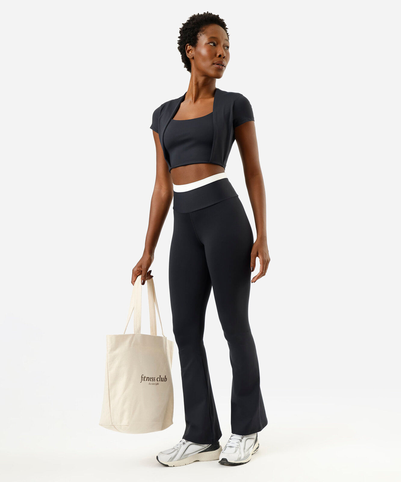 cropped feminino de poliamida esportivo preto