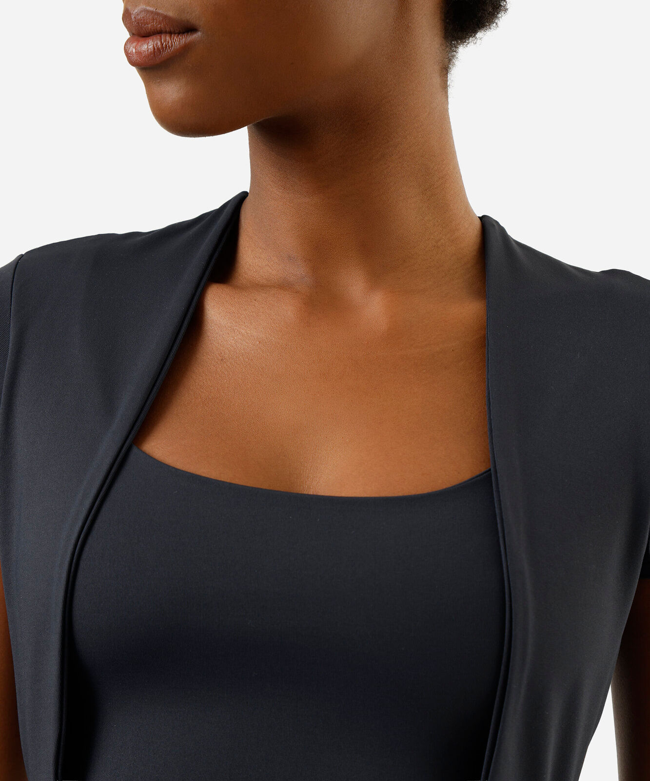 cropped feminino de poliamida esportivo preto