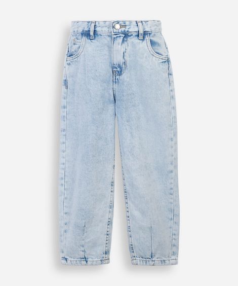 calça balloon infantil jeans azul