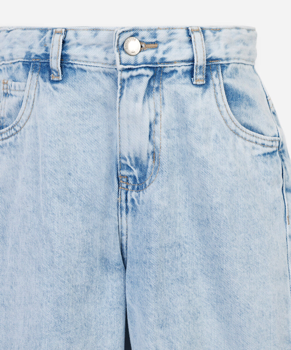 calça balloon infantil jeans azul