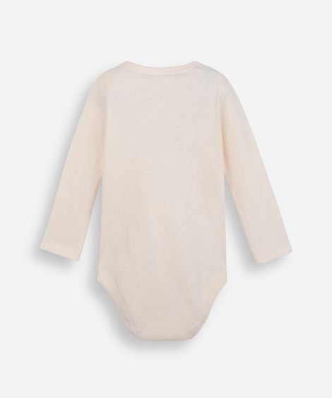 body infantil de algodão simba bege