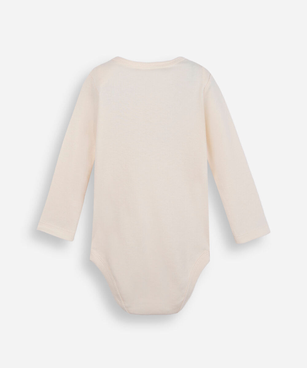 body infantil de algodão simba bege