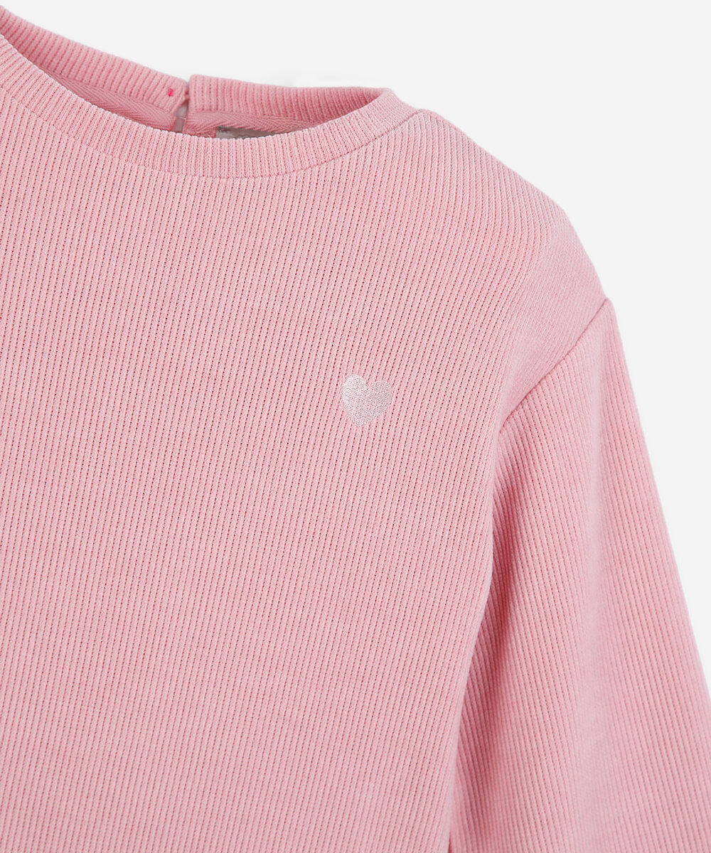 vestido infantil com recorte rosa