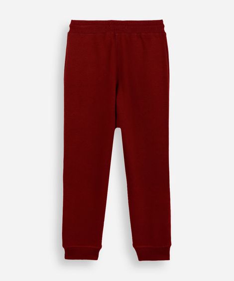 calça jogger infantil de moletom vinho