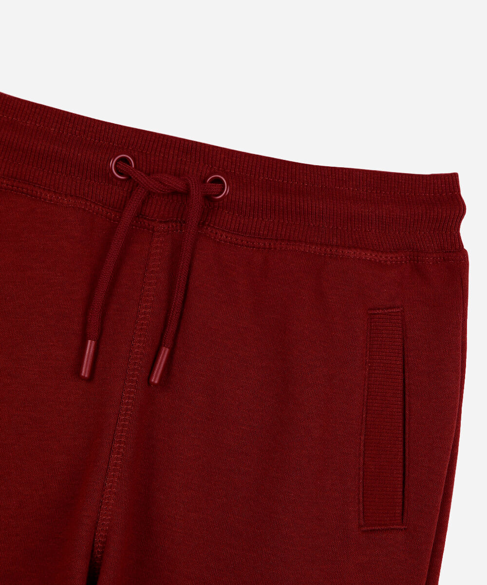 calça jogger infantil de moletom vinho