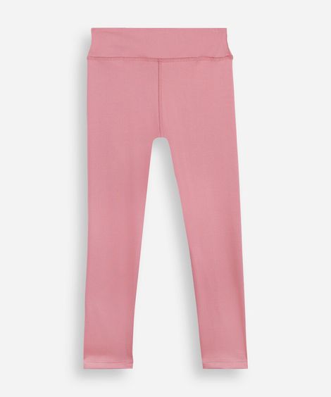 calça legging infantil cós elástico rosa
