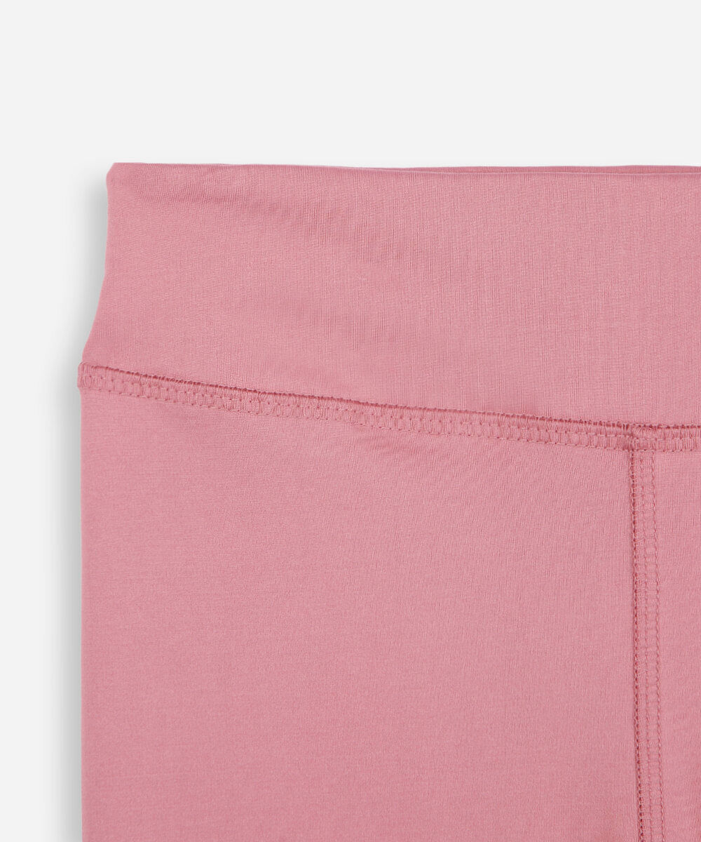 calça legging infantil cós elástico rosa