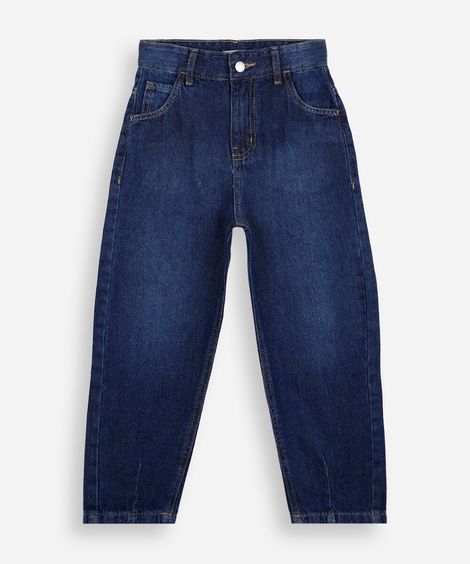 calça balloon infantil jeans azul