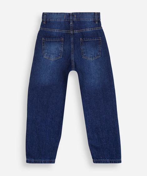 calça balloon infantil jeans azul