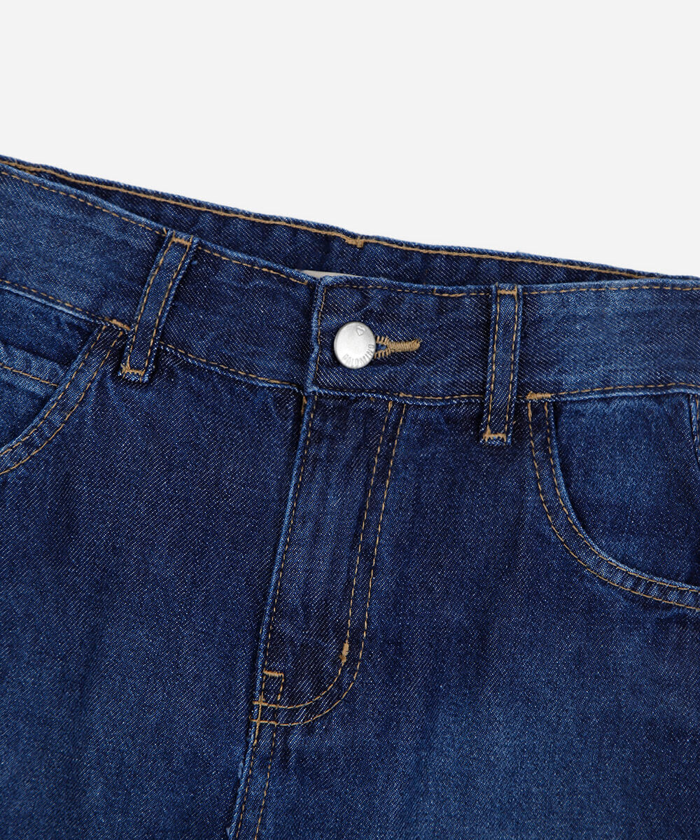 calça balloon infantil jeans azul