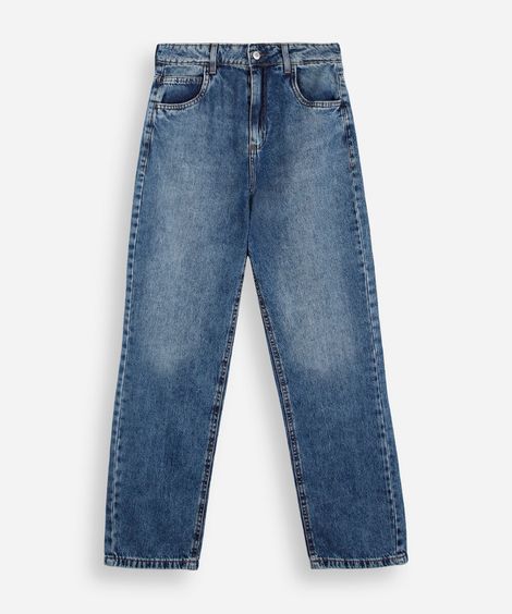 calça mom juvenil jeans azul