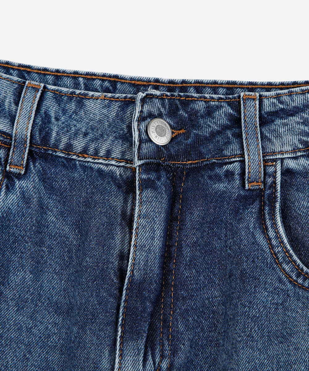 calça mom juvenil jeans azul