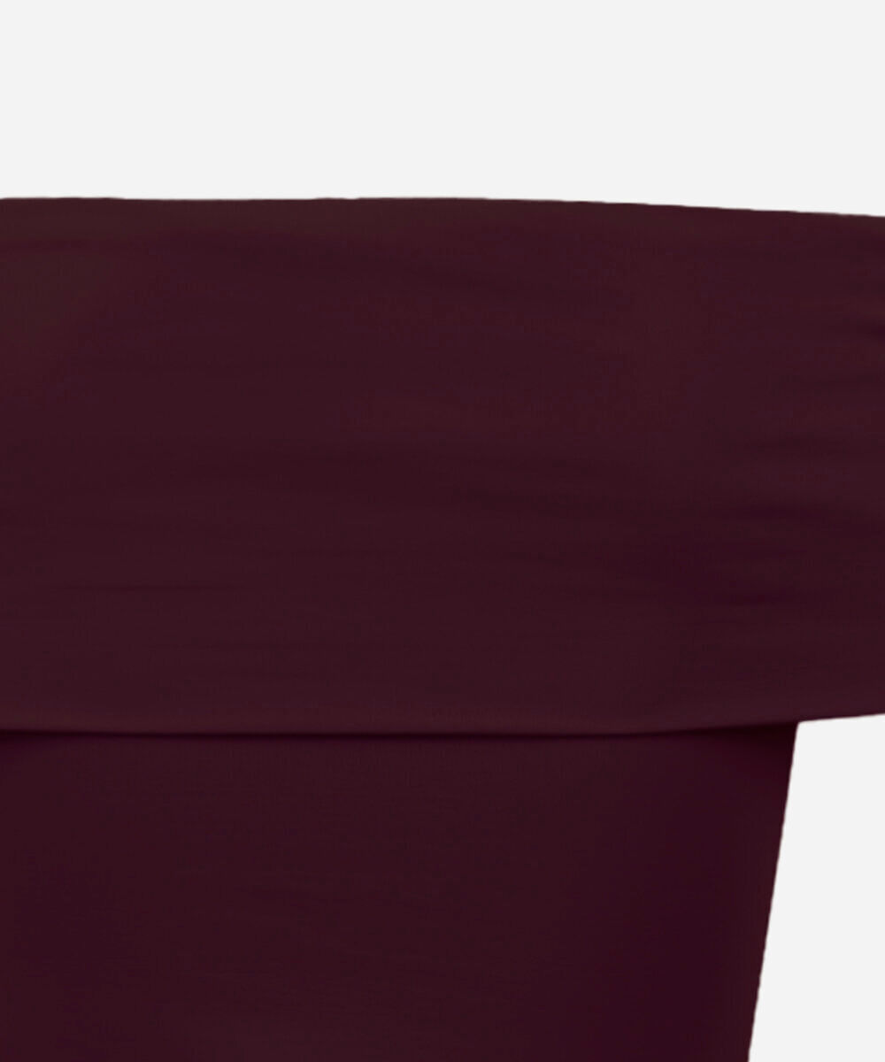 blusa juvenil ombro a ombro de poliamida vinho