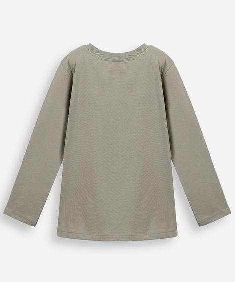 camiseta infantil de algodão manga longa minecraft verde