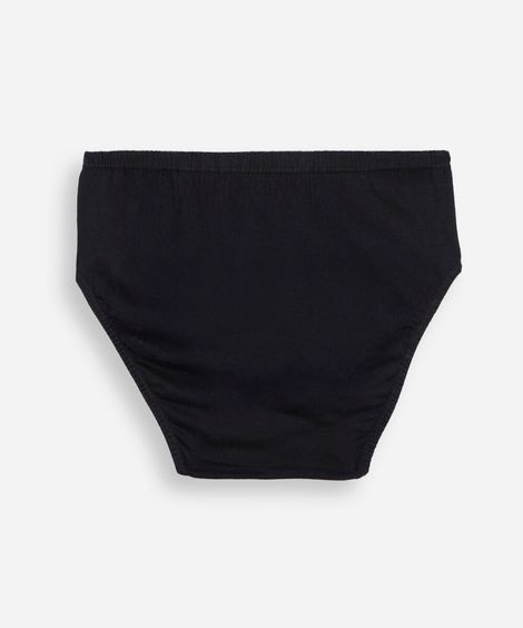 kit de 3 cuecas slip masculina de algodão preto