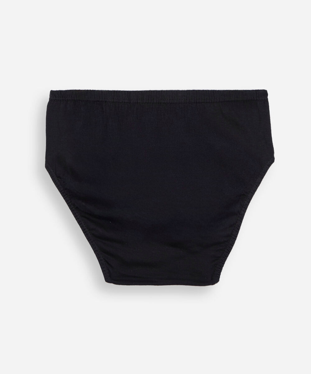 kit de 3 cuecas slip masculina de algodão preto
