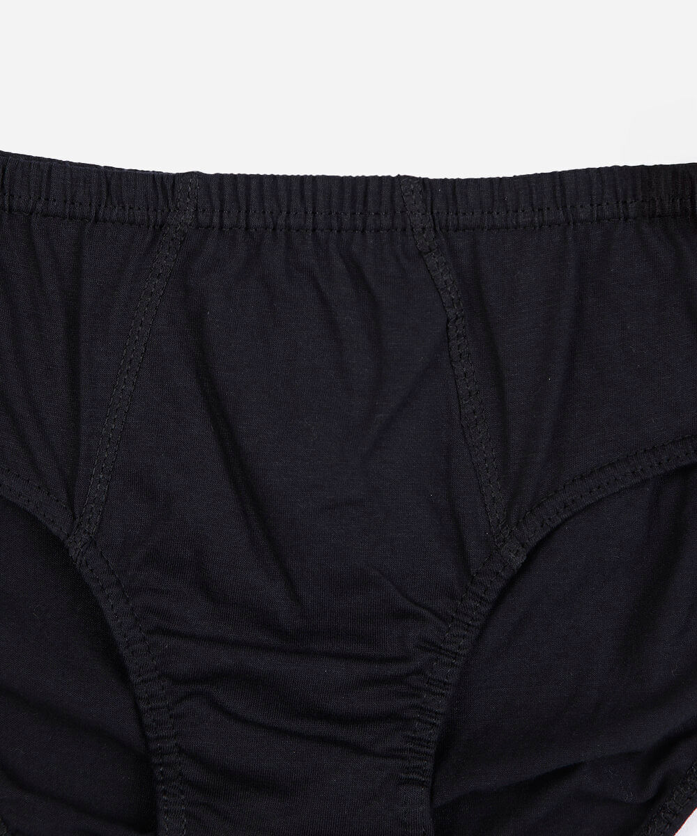 kit de 3 cuecas slip masculina de algodão preto