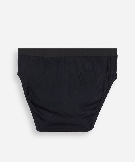 kit de 5 cuecas slip masculina de algodão preto