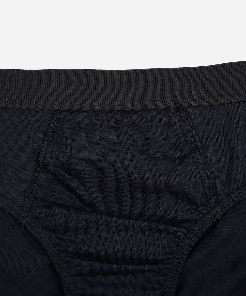 kit de 5 cuecas slip masculina de algodão preto