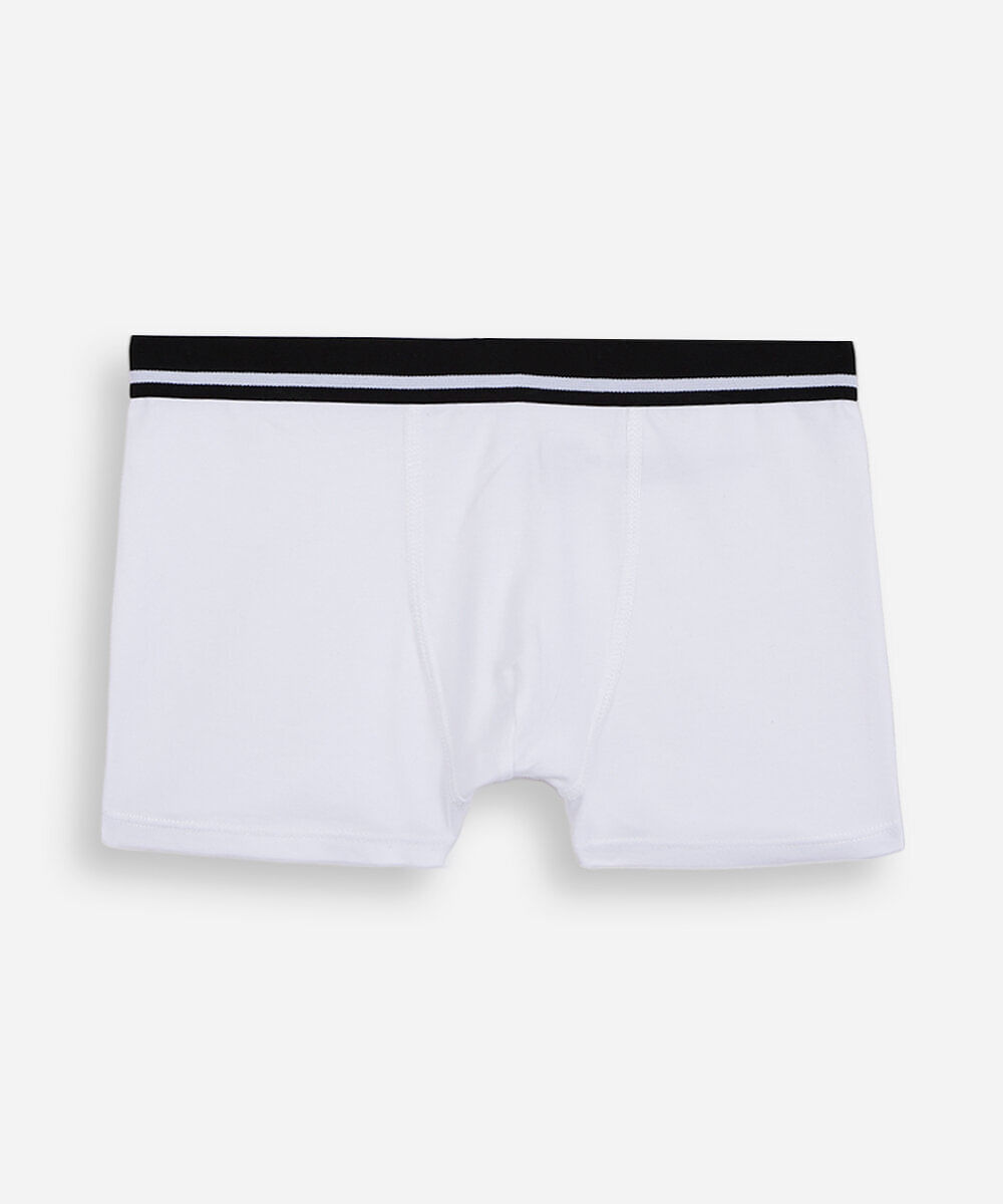 kit de 2 cuecas boxer infantil de algodão colorido