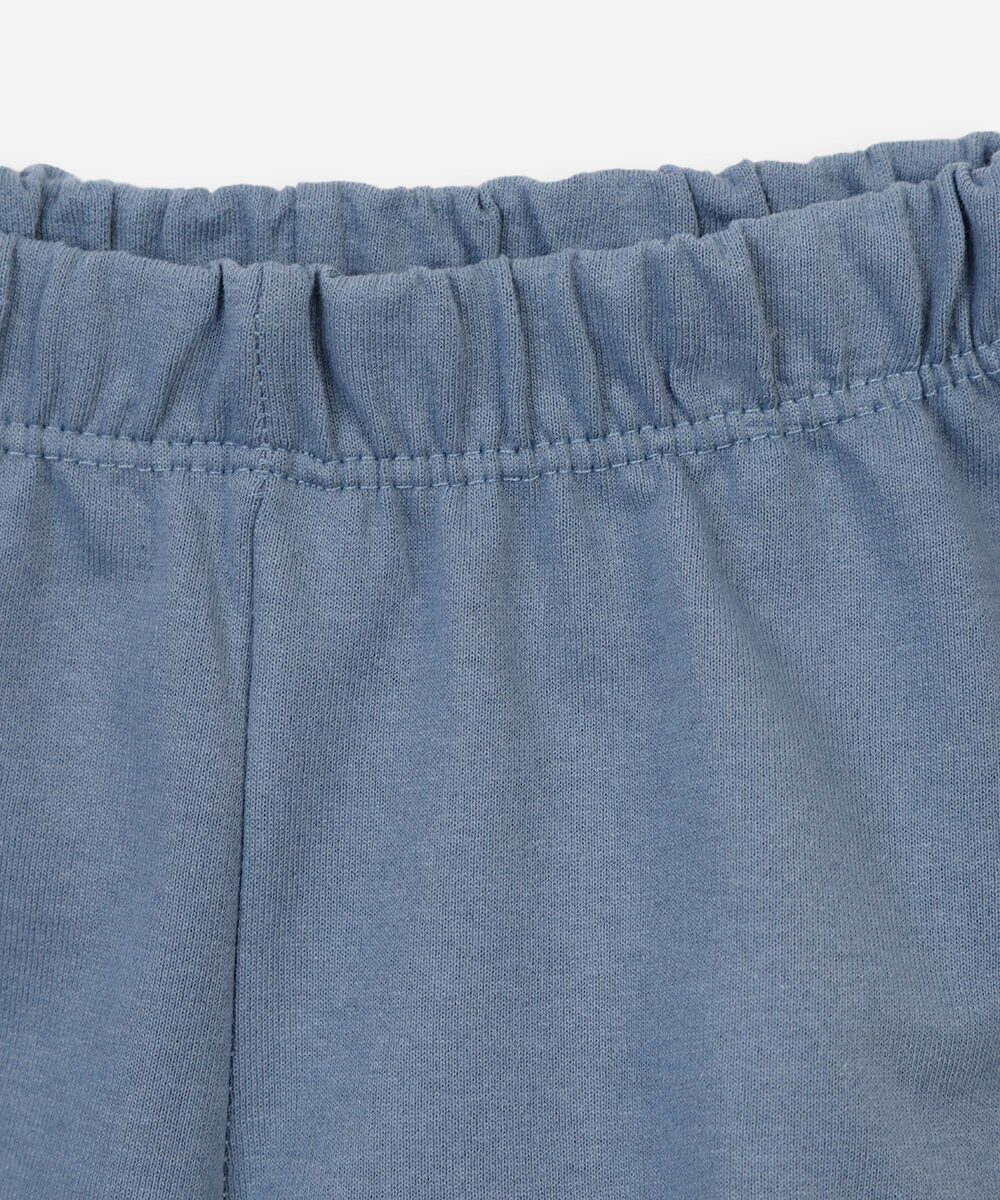 conjunto curto infantil de algodão estampado azul